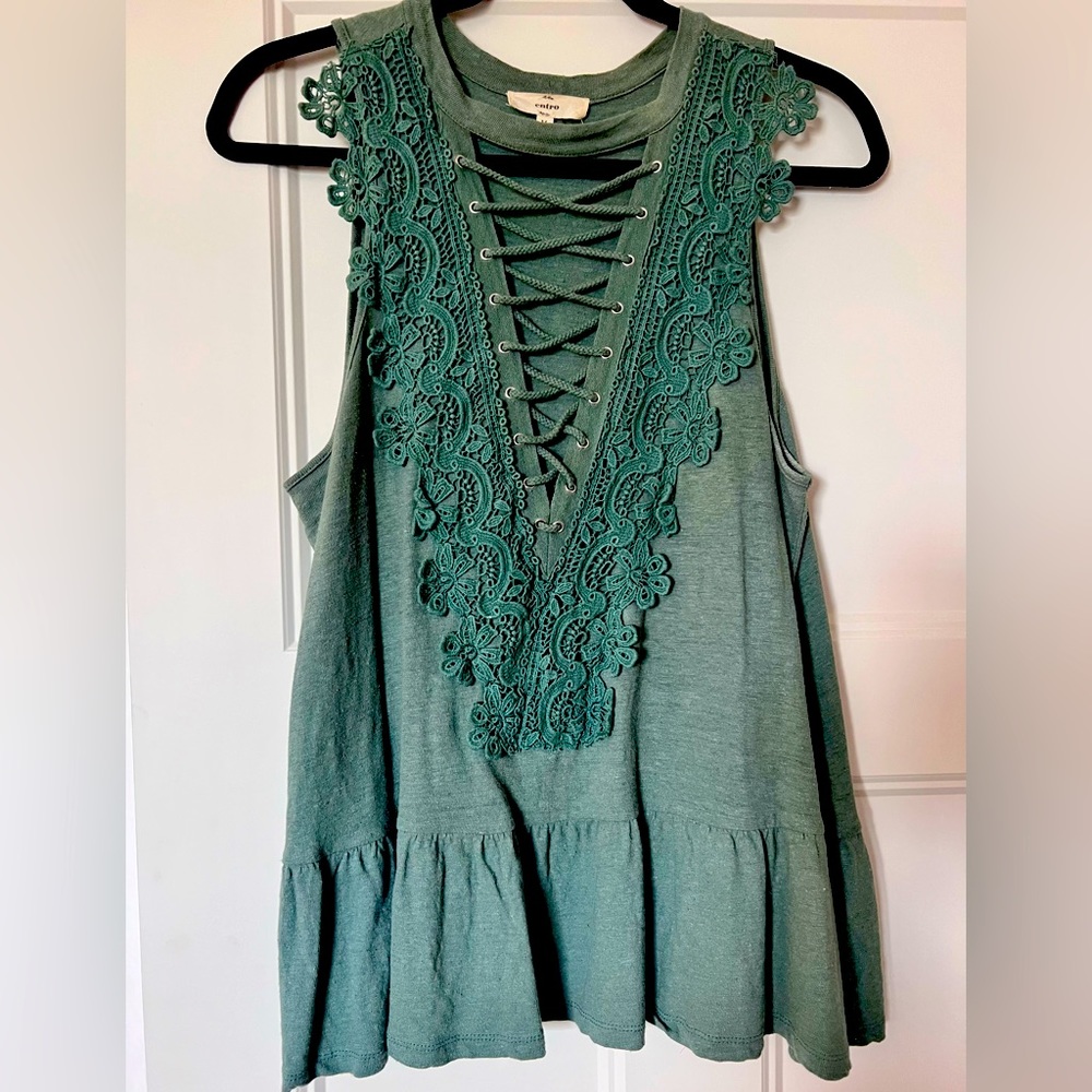 Lace-Up Detail Tank Top